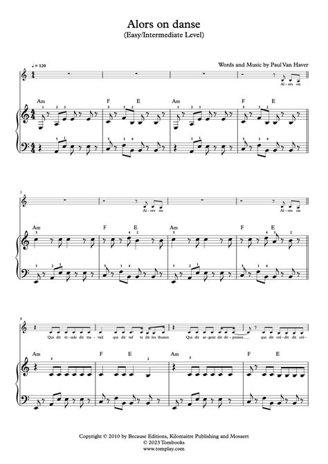 Alors on danse (Easy/Intermediate Level, with Orchestra) (Stromae ...