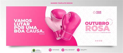 Banner for october pink in 3d render for campaign against breast cancer ...