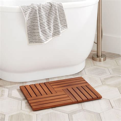 Huan teak bathroom floor mat – Artofit
