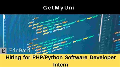 GetMyUni is hiring for PHP/Python Software Developer intern [Internship ...