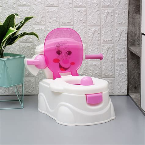 Buy Baby Kids Toilet Trainer Cute Cartoons Safe Handles Kids Toddler ...