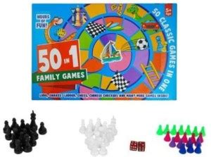 Zest4u New 50 in 1 Classic family Games Board game set Party & Fun ...