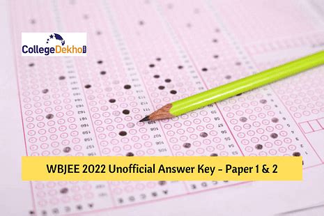 WBJEE 2022 Unofficial Answer Key (Available) – Download PDF of Paper 1 ...