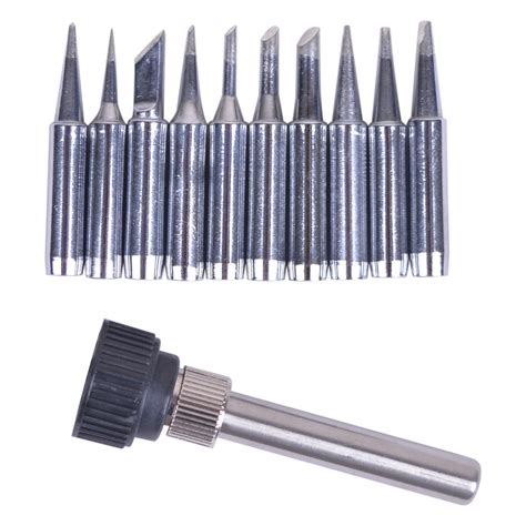 Bleiou 10pcs+Iron casing/lot Solder Iron Tip 900M-T For 936 SAIKE ATTEN ...