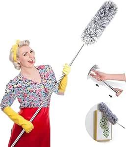 Microfiber Duster for Cleaning with Telescoping Extension Pole 30 to ...