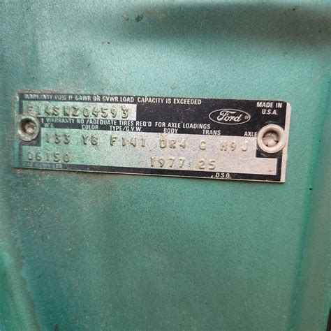 Image result for Ford Paint Code Location