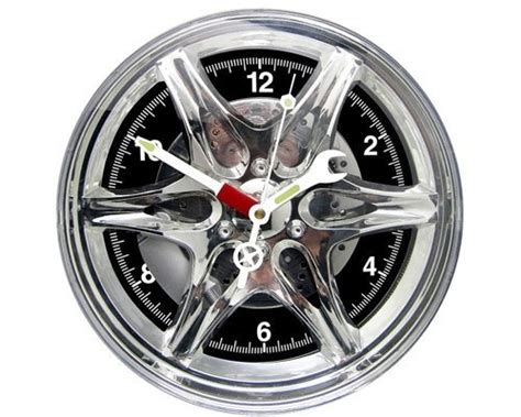 Buy StealStreet SS-KD-1410 Car Hub Cap Wall Clock with Wrench and Screw ...