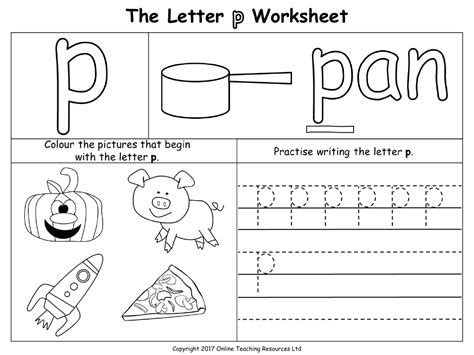 Image result for Letrang P Worksheet