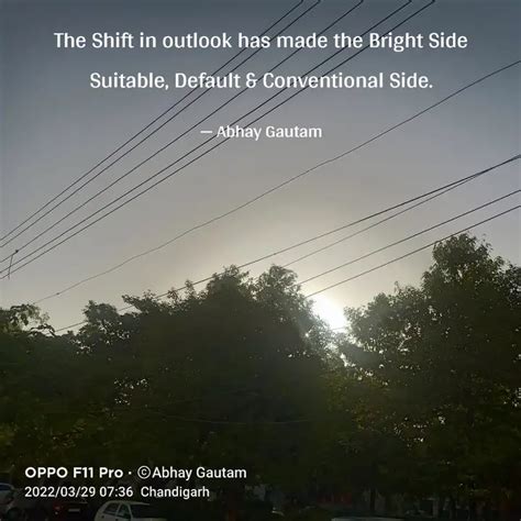 The Shift in outlook has ... | Quotes & Writings by Abhay Gautam ...