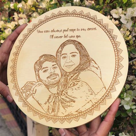 You Can Always Feel Safe in My Arms – Engraved Wooden Frame | Romantic ...