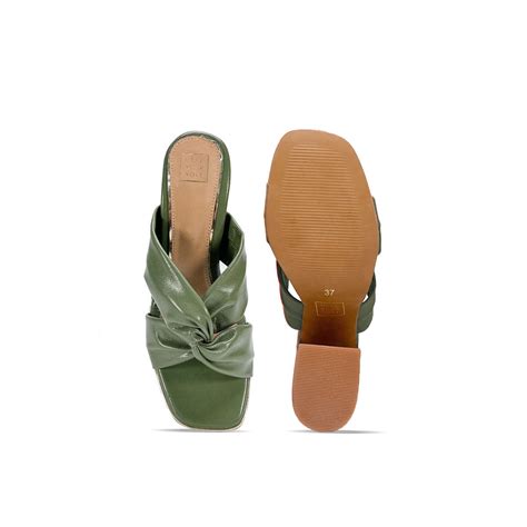 Buy Heel Your Sole LULU Olive Sandal Heels Online