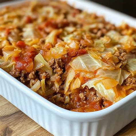 Hearty Cabbage & Ground Beef Casserole