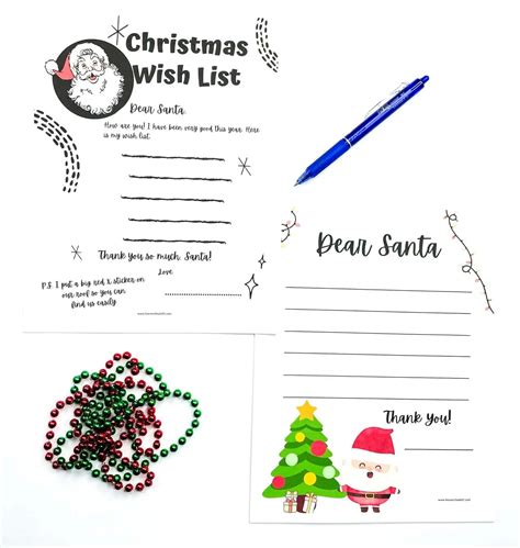 Free Magical Santa Wish List Printable for Kids