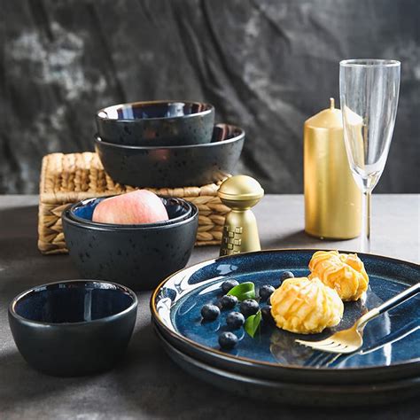 Brigtviee Round Stoneware Dinnerware Set, 16-Piece Kitchen India | Ubuy