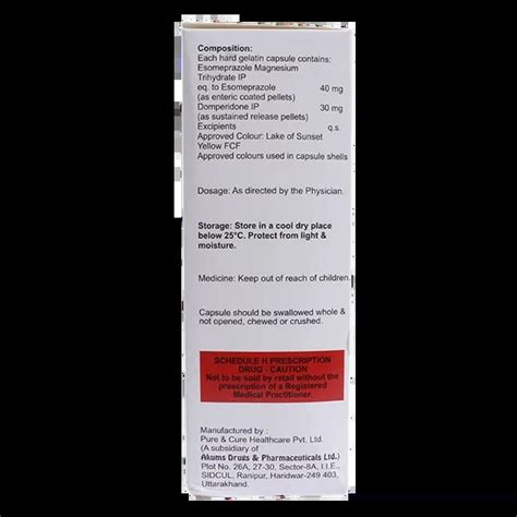 Buy Esoz D 40mg Capsule Online at Best Price | Medkart