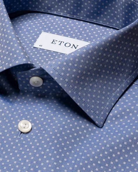 Mid blue Fine Twill Shirt - Eton