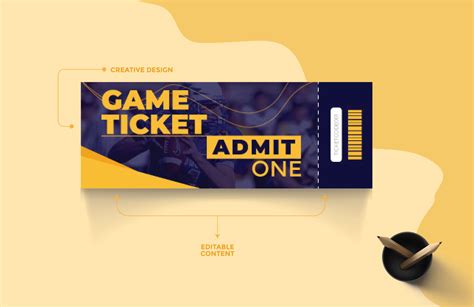 Free Game Ticket Template - Download in Word, PSD, Publisher | Template.net