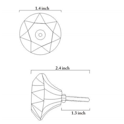 Green Glass Diamond-Cut Mushroom Knob (Medium) – NEERJA INTERNATIONAL INC