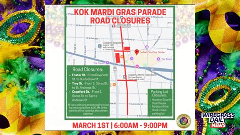 Road and Parking Closures Announced for KOK Mardi Gras Parade in Dothan ...