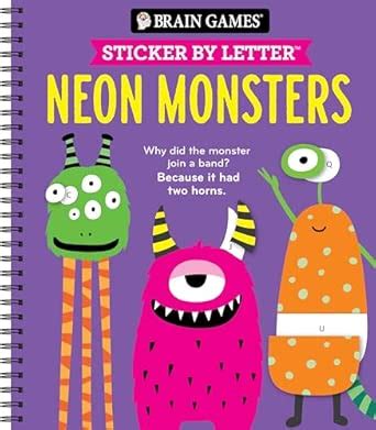 Brain Games - Sticker by Letter: Neon Monsters : Publications ...