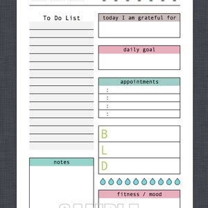 Buy Mini Day Planner Printable Fillable Daily Planner Weekly Online in ...