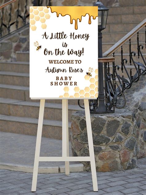 Editable A Little Honey is on the Way Baby Shower Welcome Sign, Honey ...