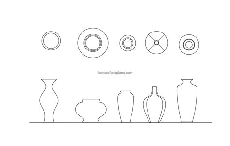 Vases - Free CAD Drawings