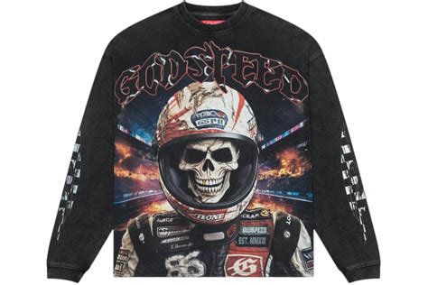 Godspeed Racer Goldie L/S T-Shirt Wash Gray Men's - SS25 - US