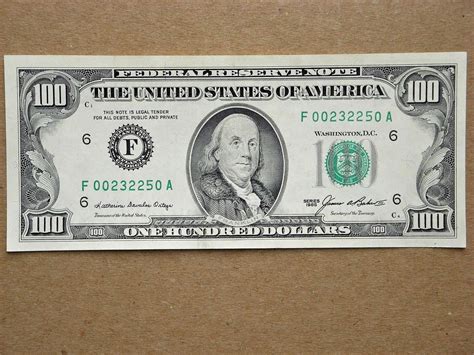 1985 /$100 Dollar Bill Atlanta Federal Reserve Note FRN US Paper Money ...