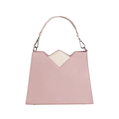 Olivia Pink Leather Bag For Women with Top Handle - Adisee – ADISEE