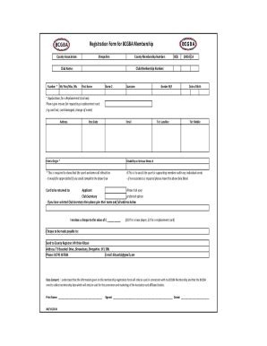 Fillable Online Registration Form for BCGBA Membership Fax Email Print ...