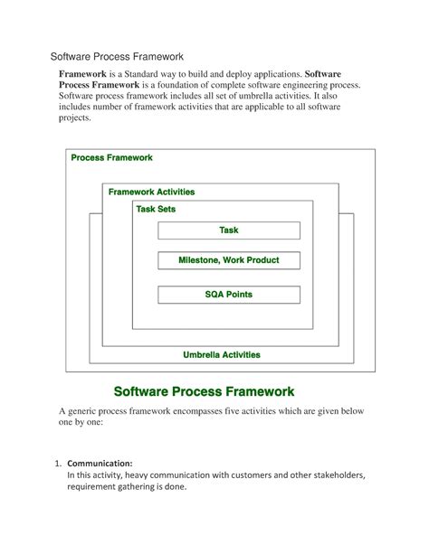 Framework and architecture design 2 - Software Process Framework ...