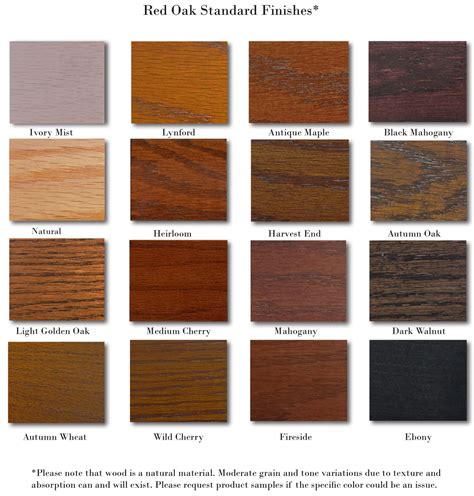 Red Oak Stain Colors