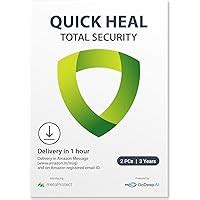 Quick Heal | Total Security | 2 Users | 3 Years | AI Based Device ...