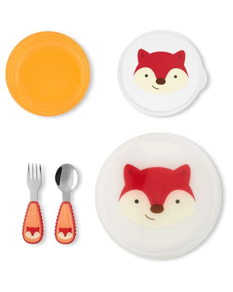 Skip Hop Zoo Table Ready Meal Set-Fox-With Divided Sections-Set of 5 ...