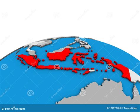 Indonesia map in globe