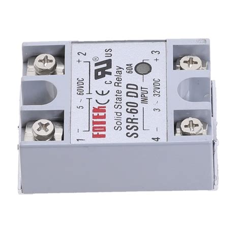 Fotek DC To DC 5-60V SSR-60DD Solid State Relay 3-32VDC/5-60VDC 60A ...