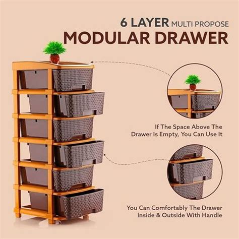 NESTWARE PLASTIC INDUSTRY 6 Xl Heavy Duty Plastic Modular Drawer System ...