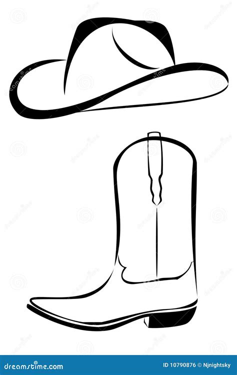 Cowboy Boot Outline