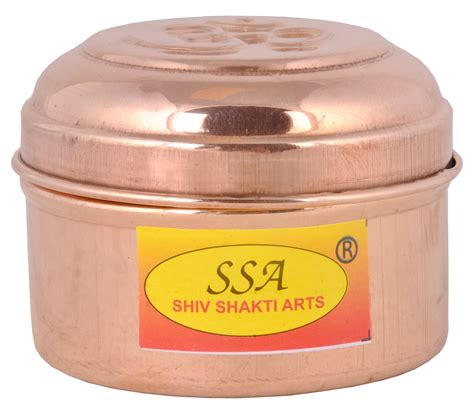100% Pure Copper Box |Jewellery Box| Dibbi| Puja - Mandir Roli/Chawal ...