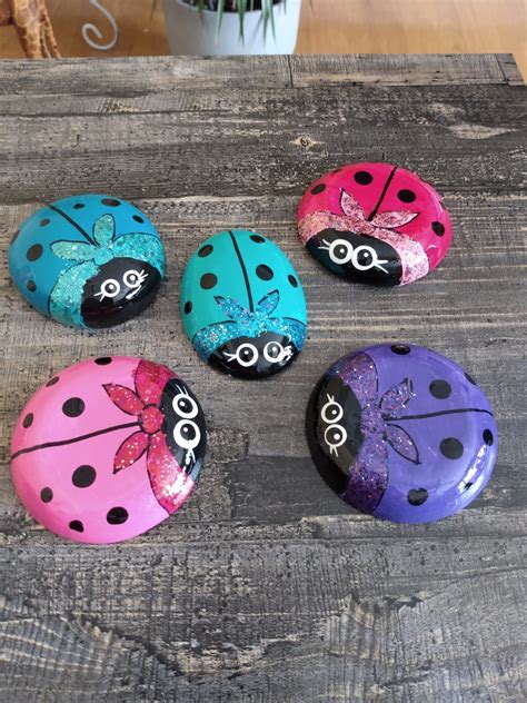 Ladybug Painted Rocks