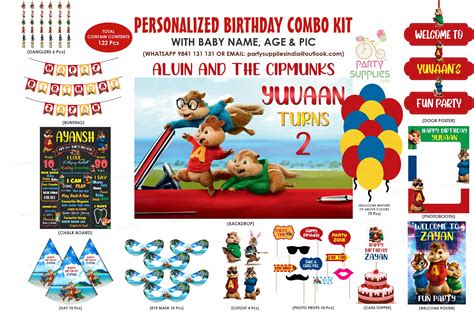 Alvin and Chipmunks Theme Classic Combo Kit | Party Supplies India