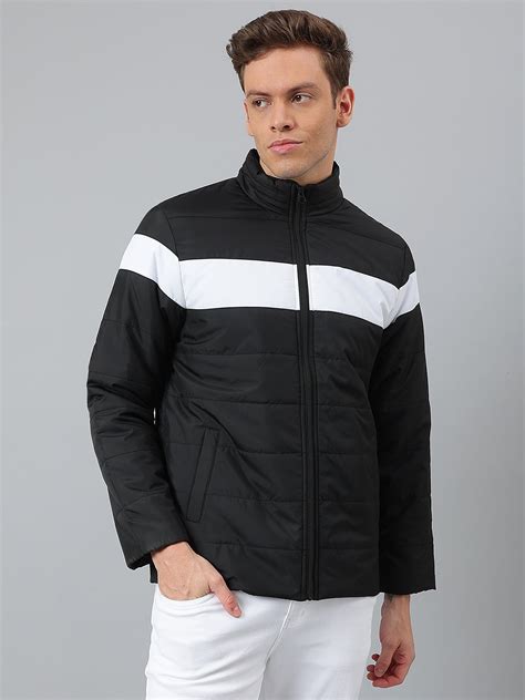 Men's Black Regular Fit Winterwear Puffer Jackets – DENNIS LINGO