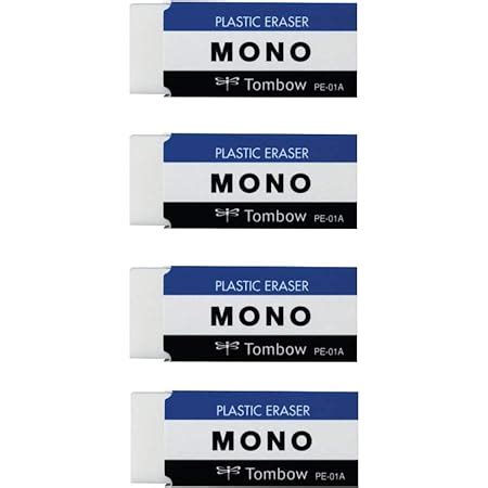Tombow Mono Plastic Eraser, Small, (White, 4) : Amazon.in: Home & Kitchen