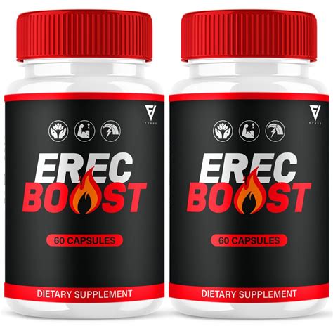 (2 Pack) Erec Boost for Men ErecBoost Maximum Strength Supplement (120 ...