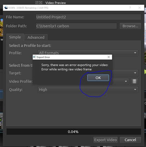 Rezultat imagine pentru OpenShot Export