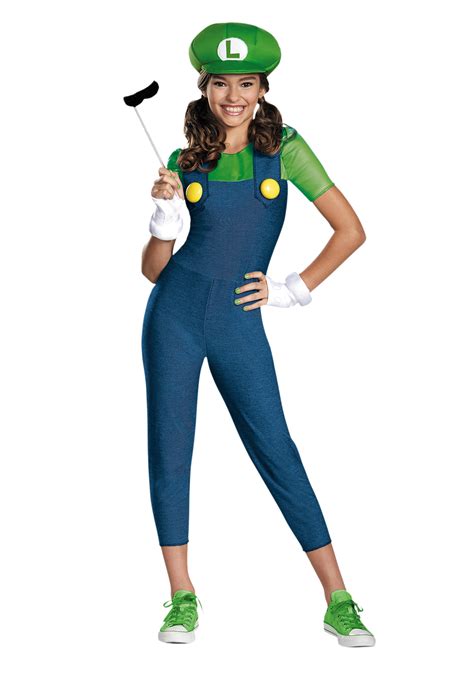 Tween Girls Luigi Costume - Halloween Costume Ideas