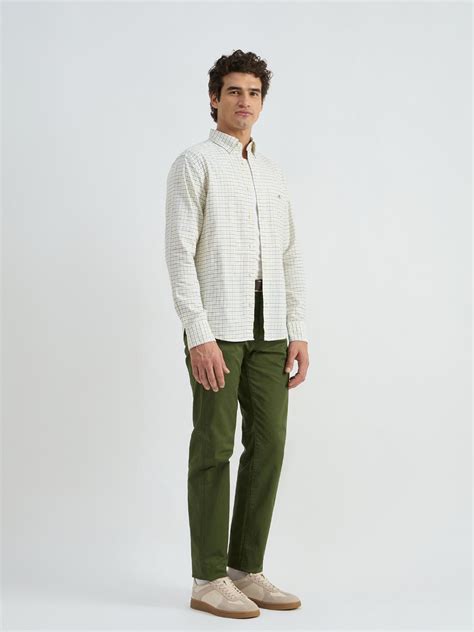 Shop Gant Men Green Checks Shirt Online