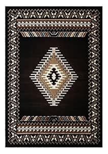 Buy South West Native American Area Rug Design Kingdom D 143 Chocolate ...