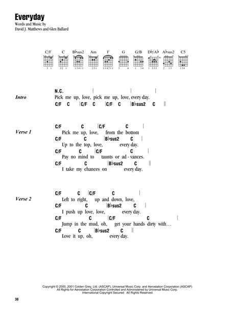 Everyday (Guitar Chords/Lyrics) - Print Sheet Music Now